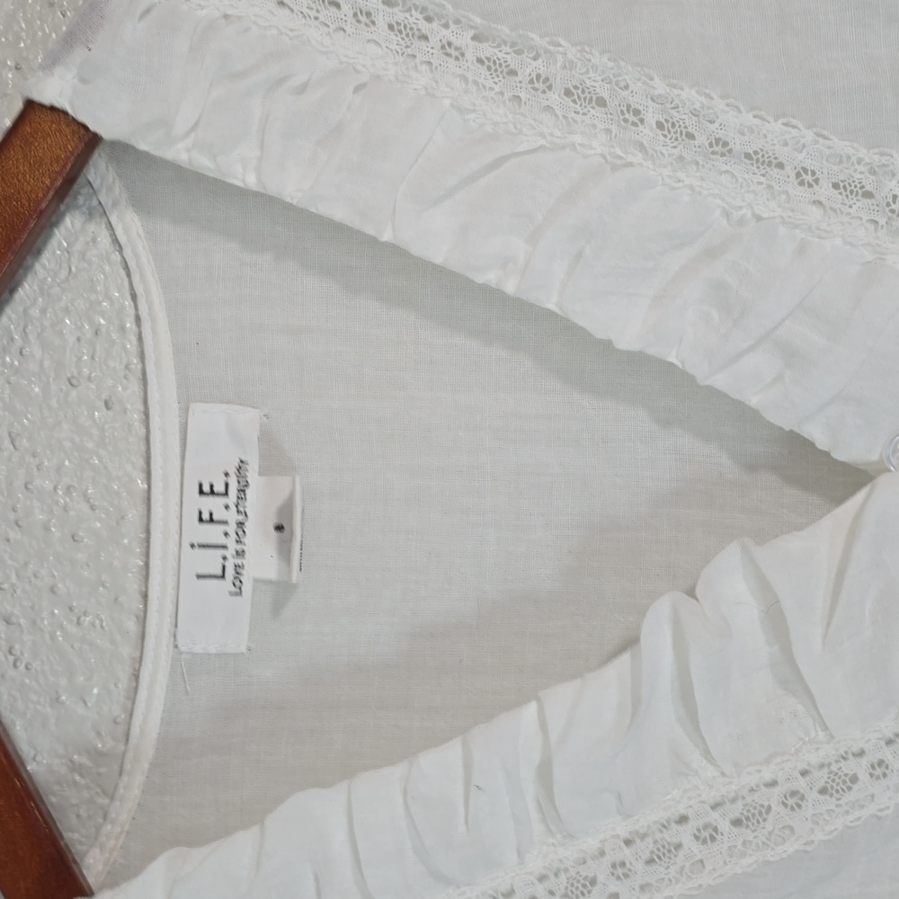 Life White Ruffle Blouse - Picture 2 of 8